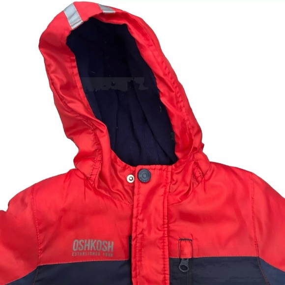 Toddler Oshkosh B’Gosh Red And Navy Jacket Size 24 Months - Picture 3 of 5